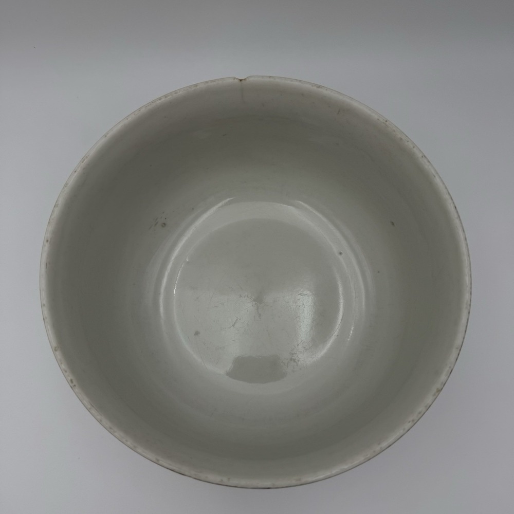 Vtg Mixing Bowl Stoneware Halls Superior Floral Rose Stained Cottagecore 8 in - Picture 11 of 14
